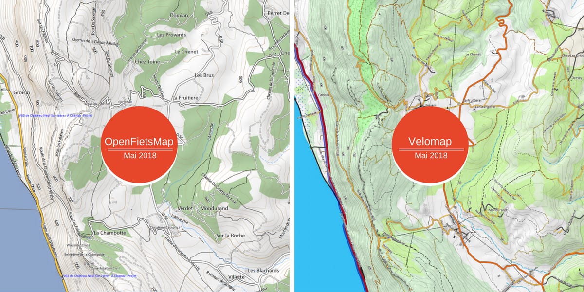 Cartes Garmin Openfietsmap et Velomap